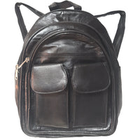 Genuine Lambskin Leather Small Backpack with Glasses Pocket #2019