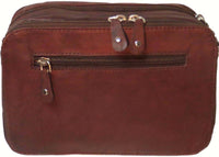 Genuine Leather Unisex Shoulder Organizer Bag # 3652