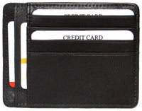 Genuine Leather Cowhide Leather Slim Card Wallet  #4529