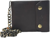 Men's Genuine Cowhide Leather Biker / Truckers' Wallet  #4615