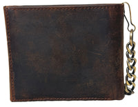 Men's Genuine Cowhide Leather Biker / Truckers' Wallet  #4615