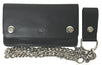 Genuine Cowhide Truckers' RFID Wallet with Chain #4636