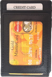 Genuine Leather Lambskin Men's Wallet with Magnetic Bill Flap #5017