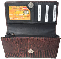 Genuine Leather Ladies Medium Wallet #7462 L