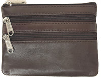 Genuine Leather Zipper Unisex Change Purse #8019