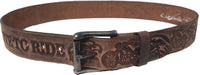 GENUINE LEATHER 40MM "LIVE TO RIDE" EMBOSSED BELT #1040