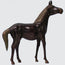 BRASS COPPER HAND CARVED HORSE 12 INCHES