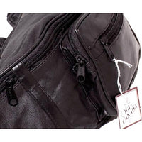 Genuine Leather Lambskin Large Fanny Bag Waist Belt Pouch #3022