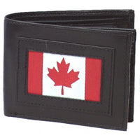 Genuine Leather Men's Wallet with Canada Flag #4243