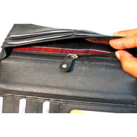Genuine Cowhide Leather Breast / Coat RFID Card Wallet with Phone pocket # 4608R
