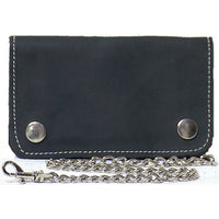 Cowhide Truckers' Wallet with chain ( Medium ) #4635-NV