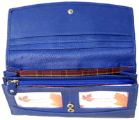 Genuine Cowhide Leather Ladies RFID Wallet #7503R