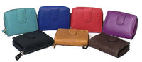 Genuine Cowhide Leather Ladies Medium RFID Wallet #7509R