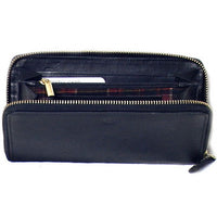 Genuine Cowhide Leather Ladies RFID Zip-Around Wallet #7553R